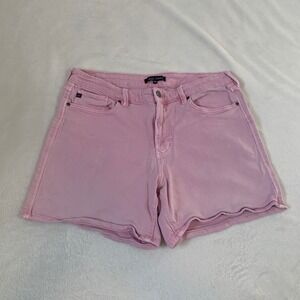 Dear John Women Orchid Pink Denim Shorts Size 30 Distressed Cuffed